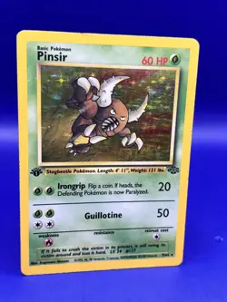 1999 Pokemon Jungle 1st Edition Pinsir 9/64 Holo Rare MP - Image 3