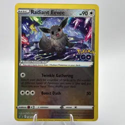 Pokemon GO Radiant Eevee SWSH230 Sword & Shield Promo Holo NM - Image 1