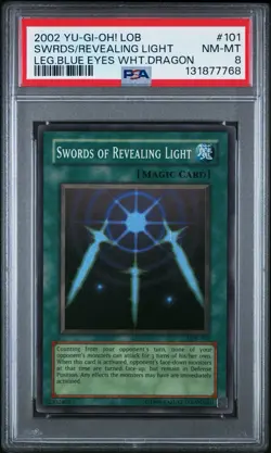 2002 Yu-Gi-Oh! Swords Of Reveal Light Legend of Blue Eyes LOB Unlim Super PSA 8 - Image 1
