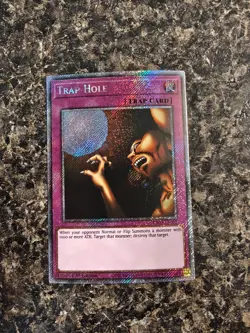 Yugioh Trap Hole - RA03-EN085 - Platinum Secret Rare - NM - Image 1