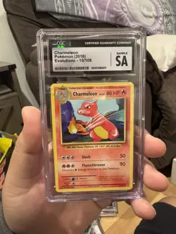 2016 Pokemon Evolutions Charmeleon #10/108 CGC SA Sample TCG Card - Image 3