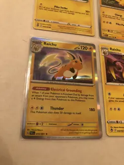 Lot of 8 Pikachu and Raichu Pokemon Cards - Image 2