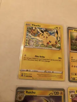 Lot of 8 Pikachu and Raichu Pokemon Cards - Image 3