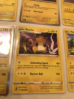 Lot of 8 Pikachu and Raichu Pokemon Cards - Image 5