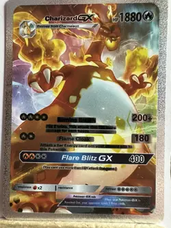 Charizard Gx Silver Foil Fan Art Display Card NM/M - Image 1