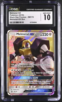 CGC 10 GEM MINT Melmetal GX 2019 Black Star Promos SM178 Pokemon Card - Image 1