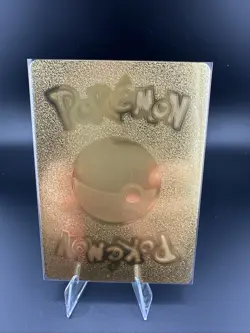 Pokemon Gold Foil Charizard VMAX Whirlpool Hellfire 586HP Fan Art Display Card - Image 2