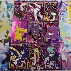 9 Purple Cracked Ice Holos Gengar Arceus Charizard Giratina NONTCG Pokemon Cards - Image 1