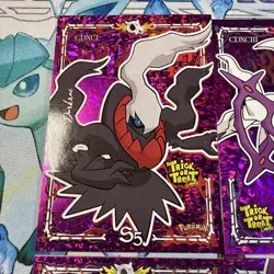 9 Purple Cracked Ice Holos Gengar Arceus Charizard Giratina NONTCG Pokemon Cards - Image 2