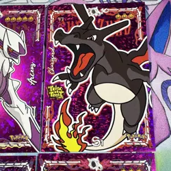 9 Purple Cracked Ice Holos Gengar Arceus Charizard Giratina NONTCG Pokemon Cards - Image 4