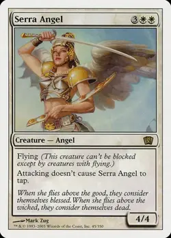1x Serra Angel NM Eng MTG - Eighth Edition - Image 1