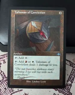MTG Talisman of Conviction Retro Foil Etched Modern Horizons NM - Image 1