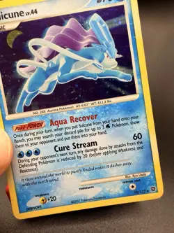 Pokemon Suicune Secret Wonders 19/132 Holo Rare MP Swirl - Image 2