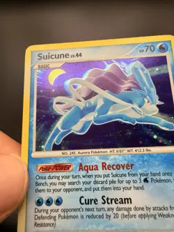 Pokemon Suicune Secret Wonders 19/132 Holo Rare MP Swirl - Image 3