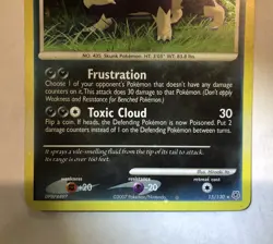 Pokemon SKUNTANK 15/130 Holo Rare Diamond & Pearl MP Crease Moderate Play TCG - Image 5