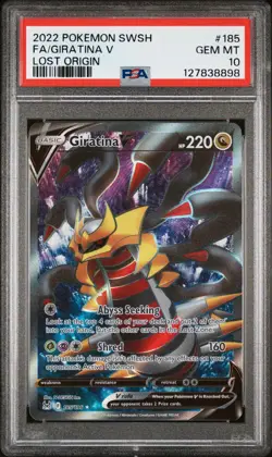 Pokemon Giratina V 185/196 Lost Origin Ultra Rare Graded PSA 10 Gem Mint - Image 1