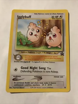 Igglybuff Black Star Promo #36 NM Pokemon WOTC - Image 1
