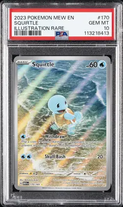2023 POKEMON MEW EN-151 ILLUSTRATION RARE #170 SQUIRTLE PSA 10 - Image 1