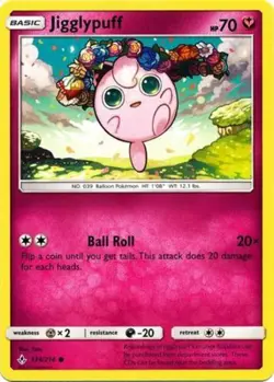 Pokemon Jigglypuff - 134/214 - Common NM-Mint Unbroken Bonds - Image 1