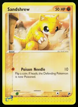 Sandshrew 75/100 Common Sandstorm Pokemon Lightly Played - Image 1