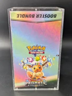 Pokemon TCG S&V Prismatic Evolutions Booster Bundle Display Case w/Acrylic Case - Image 1