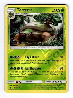 Torterra SM - Ultra Prism #9 (2018) Reverse Holo NM Pokemon - Image 1