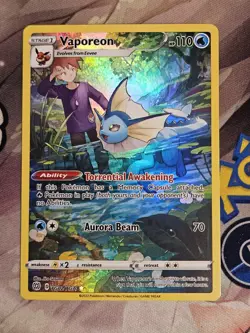 Vaporeon TG02/TG30 Brilliant Stars Sword & Shield Holo Rare Pokemon TCG NM - Image 1