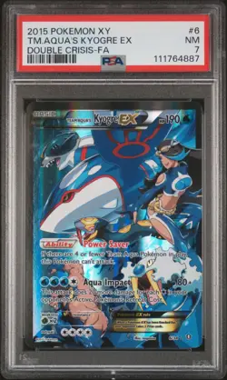 Team Aqua's Kyogre EX PSA 7 Pokemon XY Double Crisis #6 - Image 1