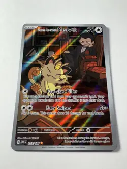 Pokemon: Team Rocket's Meowth Illustration Rare IR Holo 203/182 (Near Mint) - Image 2