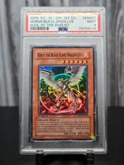 Horus The Black Flame Dragon LV6 PSA 9 1st Edition Super Rare - SOD-EN007 Yugioh - Image 1
