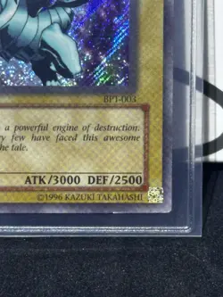 Yugioh Blue-Eyes White Dragon BPT-003 Limited Ed Secret Rare Reverse Foil MP - Image 4