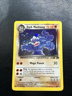#2 Dark Machamp 10/82 Team Rocket 2000 Holo Rare WOTC Pokemon Card TCG NM/LP - Image 1