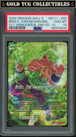 PSA 10 ⭐ Broly Leader Foil Vermilion Bloodline Super Card DBS DBZ Z Heroes - Image 1
