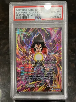 SS4 Vegeta Ultimate Evolution Alt Art Foil Dragon Ball Super Card Game | PSA 10 - Image 1