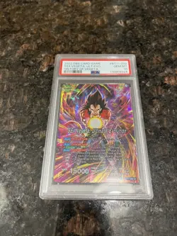 SS4 Vegeta Ultimate Evolution Alt Art Foil Dragon Ball Super Card Game | PSA 10 - Image 4