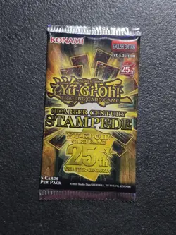 Yugioh Quarter Century Stampede 1st Edition Single Pack Of 5 Cards - Image 1