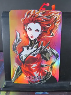 Phoenix Jean Grey Marvel Art Card Rare Holo Collectible Comic Character X-Men - Image 1