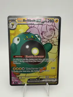 Pokemon TCG Iono's Bellibolt EX Journey Together Ultra Rare Holo Card 183/159 - Image 1