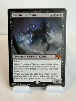 MTG Cavalier of Night Creature Mythic Black Core Set 2020 Regular #94 - Image 1