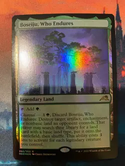 MTG Kamigawa Neon Dynasty Boseiju Who Endures Foil - Image 1