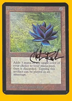 MTG BLACK LOTUS (Ink, Signed) Alpha (OldManMTG 012-027) - Image 1