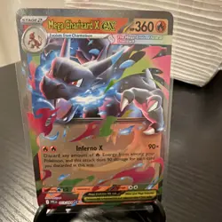 Mega Charizard X EX 013/094 Me02: Phantasmal Flames Holo Double Rare Pokemon TCG - Image 1