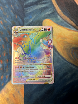 Pokemon TCG - Charizard VSTAR 174/172 Rainbow Secret Rare Brilliant Stars NM - Image 1