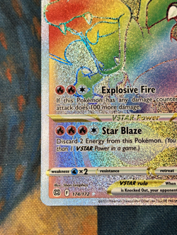 Pokemon TCG - Charizard VSTAR 174/172 Rainbow Secret Rare Brilliant Stars NM - Image 5