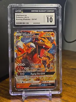Charizard GX #20 Pokemon Burning Shadows CGC Gem Mint 10 - Image 2