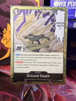 One Piece OP14-096 Ground Death Event R OP 14 The Azure Sea's Seven English NM - Image 1