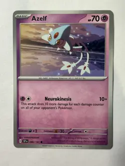 Azelf SV08: Surging Sparks 080/191 NM English Pokemon Card - Image 1