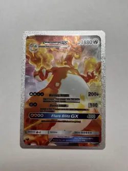 Charizard Gx Silver Foil Fan Art Display Card NM/M - Image 1