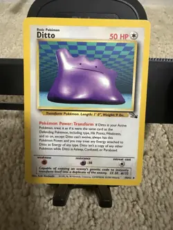 Pokemon TCG Ditto Non-Holo English Fossil (1999) Vintage Card - WOTC - LP - Image 1