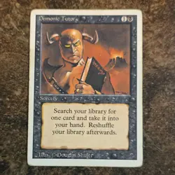 Mtg - Demonic Tutor - Revised Regular Uncommon Black Sorcery English - Shuler - Image 1